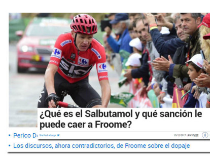 El diario especializado en deporte ‘Marca’ se pregunta por la sustancia encontrada en la prueba de dopaje y las sanciones que pueden recaer al ciclista.
