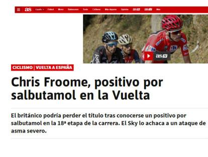 ‘AS’, el diario deportivo, explica algunas consecuencias y habla de la reacción de ‘SKY’, El equipo que lidera Froome.
