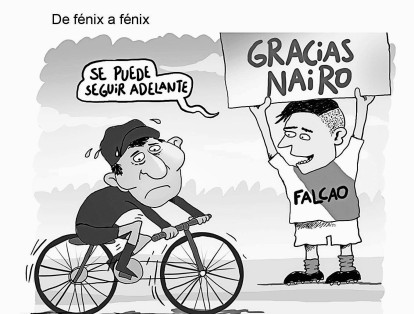 De fénix a fénix. 23 de julio. Falcao, que volvió a su mejor nivel tras dos años de lesiones, envió mensajes de apoyo a Nairo Quintana, que no obtuvo podio en el Tour de Francia y fue segundo en el Giro.