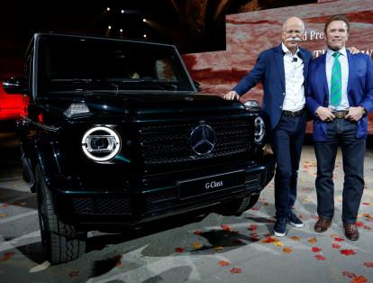 El actor Arnold Schwarzenegger estuvo en la presentación de la nueva generación del icónico todoterrenos SUV Clase G de Mercedes-Benz.