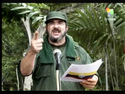 El 25 de mayo de 2008 Timoleón Jiménez, alias Timochenko, apareció en un video divulgado por Telesur confirmando la muerte del entonces líder de la desaparecida guerrilla de las Farc, Manuel Marulanda, también conocido como "Tirofijo".