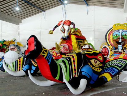Las mini carrozas, propuesta realizada por los estudiantes de las Casas Distritales de Arte, en el 2017, vuelven este año al Carnaval de Barranquilla.