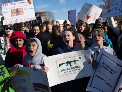 Miles de estudiantes unen sus voces en la Casa Blanca. En memoria de esas víctimas se organizó la 'Caminata Escolar Nacional', prevista para durar 17 minutos, un minuto por cada persona asesinada en Parkland. El plan de acción prometido por el Gobierno de Donald Trump ha sido un total fracaso, aseguran los estudiantes.