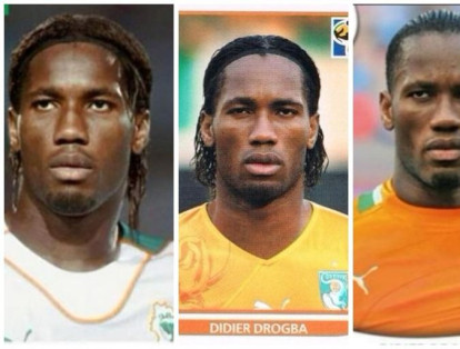 Didier Drogba, exjugador de Costa de Marfil, participó en varios mundiales. Estas fotos dejan ver su transformación física en Alemania 2006, Sudáfrica 2010 y Brasil 2014.