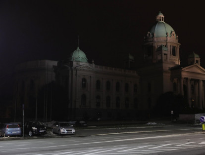 The House of the National Assembly of Serbia with its illumination lights switched off during the 'Earth Hour' event, in Belgrade, Serbia, 24 March 2018. Earth Hour takes place worldwide at 8.30 p.m. local time and is a global call to turn off lights for 60 minutes to raise awareness of the danger of global climatic change. Launched by the World Wide Foundation, the event is meant to highlight the importance to fight global warming. (Belgrado)