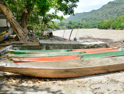 Decenas de pescadores como Luis Alberto Cárdenas, aprovechan el final de la temporada de subienda de pescando del principal río de Colombia, El Magdalena, justo en la orilla de la avenida "Pacho Mario" en Honda, Tolima.