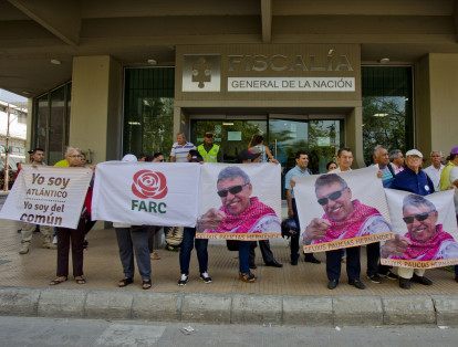 Manifestación pro Santrich en Barranquilla.