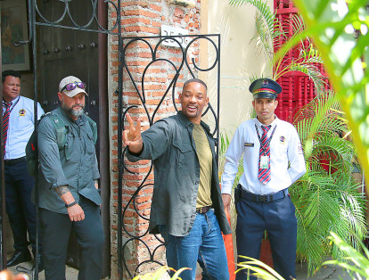 Will Smith reposo después de su jornada de rodaje en la Casa Pizarro, ubicada en la plaza del Pozo del tradicional barrio de getsemaní.