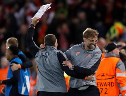 La alegría del triunfo del Liverpool.