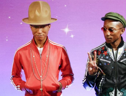 Igualmente, el músico Pharrel Williams posó con su ‘doble de cera’.