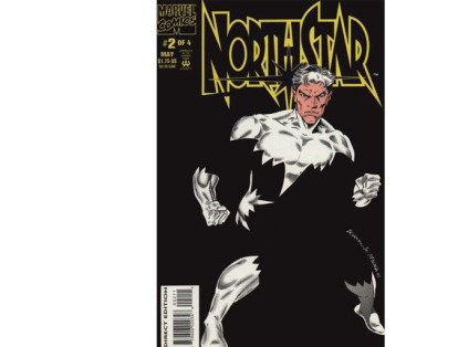 6. NorthStar:
Catalogado y conocido como el primer superhéroe gay, declarado desde 1992, este personaje se caracteriza por sus movimientos rápidos, porque puede volar y producir luz. Hace parte del equipo de Alpha Flight.