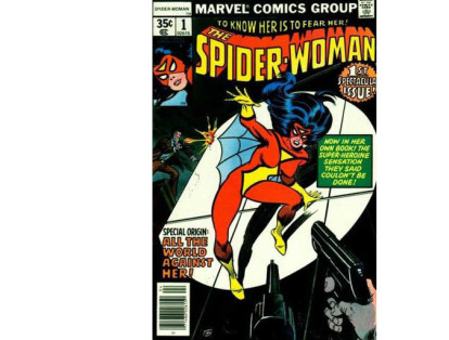 5. Spider-Woman:
Así es, la versión femenina del Hombre Araña también existe. Fue creada en 1977 con el poder de trepar las paredes y el lanzamiento de 'rayos venenosos'.