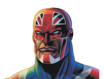 La versión británica del Capitán América.  Capitán Gran Bretaña un personaje al que varias personas han querido darle vida, sin embargo, no se ha llegado a nada.