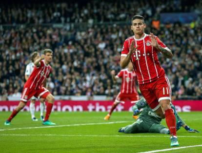 James Rodríguez no celebró el gol que le hizo a Real Madrid con Bayern Múnich.