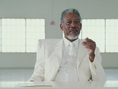 En 'Bruce Almighty' ('Todopoderoso'), Morgan Freeman interpreta a Dios y le concede varios deseos al protagonista, interpretado por Jim Carrey, para darle una lección sobre la verdadera felicidad.