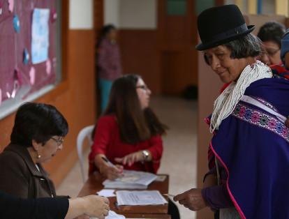 Comunidades indígenas Misak, del municipio de Silvia, Cauca, ejercieron su derecho al voto en estas elecciones presidenciales.