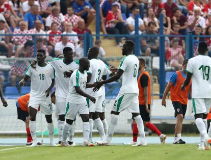 Selección de Senegal en amistoso previo al Mundial.