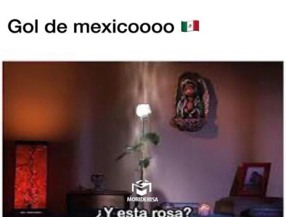 Con el gol de México llegaron los memes, incluso los que le hacían referencia a la novela 'La rosa de Guadalupe'.