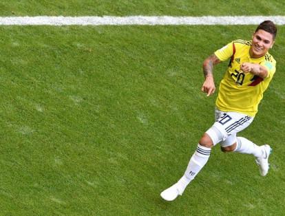¡El primer gol de Colombia llegó tras un tiro libre de Juan Fernando Quintero!