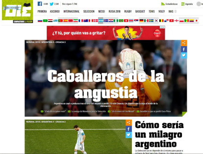 Argentina no puede creer el error del arquero de su selección, razón por la que lo mencionan en su titular principal.