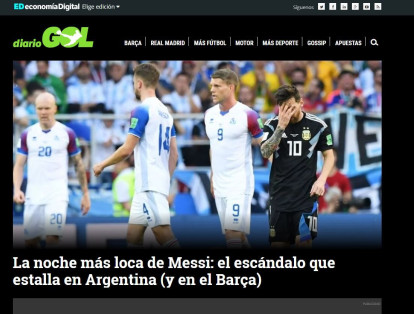 Además de hacer alusión a lo sucedido con la Selección Argentina, el diario Gol menciona que esto no solo afectará en el Mundial de Rusia sino a Messi en el Barcelona.