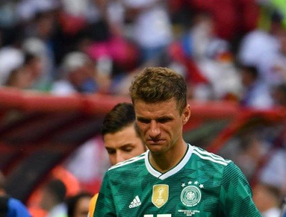 Thomas Müller rompió en llanto cuando se decretó la eliminación alemana.