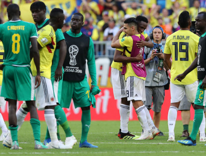 Con humildad, los jugadores de Colombia celebraron su paso a los octavos de final.