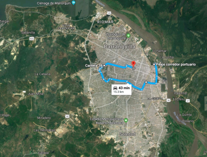 6. Corredor Portuario Barranquilla: es una vía Distrital de 6 kilómetros de longitud. En el primer trimestre de 2018 reportó un sector crítico y 0 víctimas fatales.