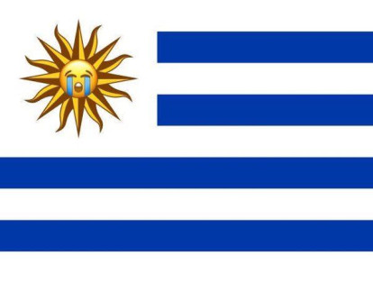 Hasta a la bandera de Uruguay le hicieron una pequeña modificación.