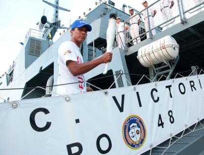 El desplazamiento por ruta marítima se hará a bordo del Buque Patrullero Oceánico ARC “Victoria”, construido en Colombia por la Corporación de Ciencia y Tecnología para el Desarrollo de la Industria Naval, Marítima y Fluvial