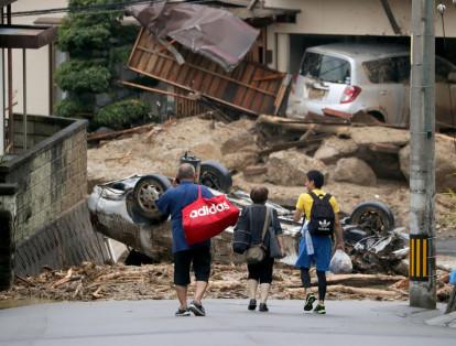 En la localidad de Mabicho (Okayama), una de las más castigadas, unas 1.200 hectáreas o dos tercios de su superficie quedaron totalmente inundadas en cuestión de horas.