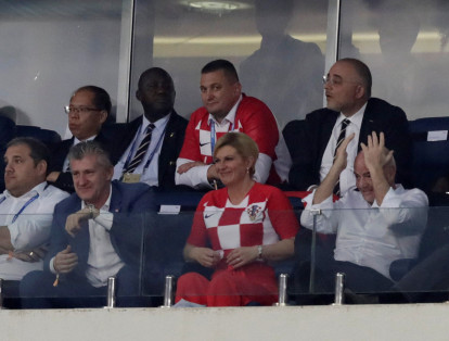 Durante los dos partidos en los que alentó a su selección, Kolinda Grabar estuvo acompañada de Gianni Infantino, presidente de la FIFA.