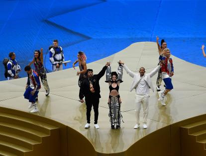 Nicky Jam y Will Smith sorprenden en el cierre de Rusia 2018