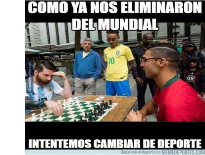 Varios memes se burlan también de la rápida salida de Argentina y Portugal del Mundial.