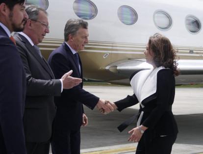 La llegada del presidente de Argentina, Mauricio Macri.
