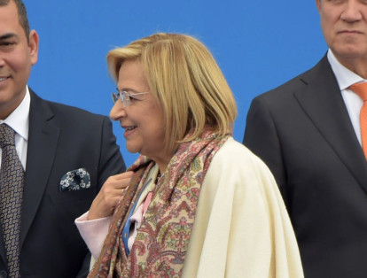 Alicia Pucheta, vicepresidente de Paraguay, en la 'alfombra azul'.