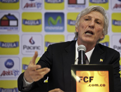 Luis Bedoya, presidente de la Federación Colombiana de Fútbol, dio a conocer la renovación del contrato del técnico de la Selección Colombia.