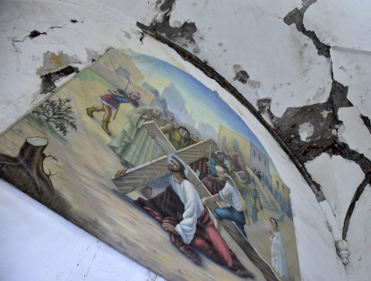 Iglesia de Morelos afectada por terremoto en México