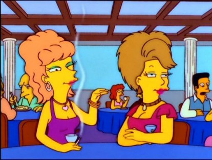 Amber Simpson fue la segunda esposa de Homero, con quien contrajo matrimonio durante un viaje a Las Vegas en el capítulo 'Viva Ned Flanders', de la décima temporada. El personaje reapareció tres temporadas después, en el capítulo 'Brawl in the Family', cuando intenta recuperar sus derechos como esposa de Homero. Sin embargo, el personaje llega a su fin en las primeras escenas del capítulo 'Jazzy and the Pussycats', en la temporada 18, cuando la familia Simpson asiste a su funeral.