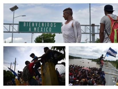 ¨Por falta de oportunidades de empleo y la inseguridad en su país, miles de hondureños salieron este sábado con rumbo a Estados Unidos para mejorar su situación económica.
