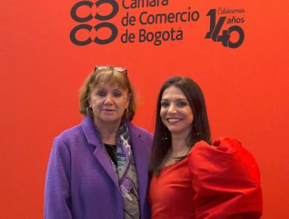 Mónica de Greiff, presidente de la Cámara de Comercio de Bogotá, y María Paz Gaviria, directora de ArtBo.