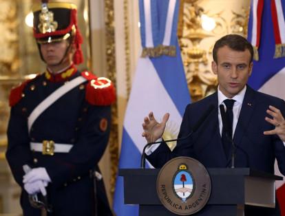El presidente de Francia, Emmanuel Macron, llegó este miércoles a Buenos Aires.