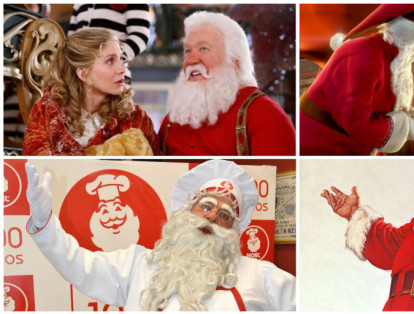 Pocos personajes han sido llevados al cine, a la televisión y al mundo de la publicidad con tanta frecuencia como Papá Noel. A continuación algunas de las representaciones más emblemáticas del hombre de traje rojo y barba blanca que, según la tradición, trae consigo los regalos de Navidad.