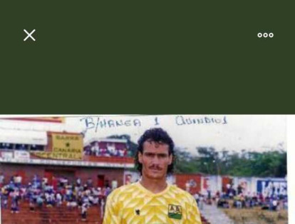 Radamel Falcao con su padre Radamel García King cuando jugó en el Bucaramanga.