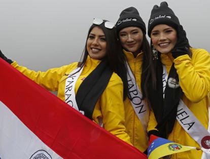 Las representantes de Chile y Colombia.