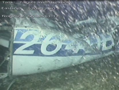 Restos del avión de Emiliano Sala encontrado en el mar.