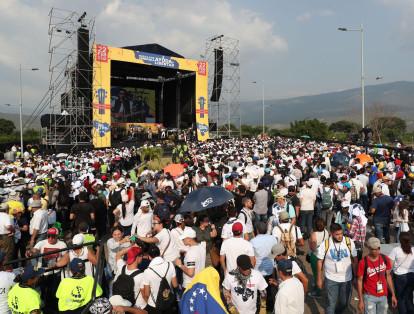 Vista general este 22 de febrero  durante el concierto por Venezuela en Cúcuta.