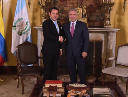 El presidente Iván Duque también sostuvo una reunión bilateral con su homólogo de Guatemala, Jimmy Morales. Venezuela fue uno de los temas principales.