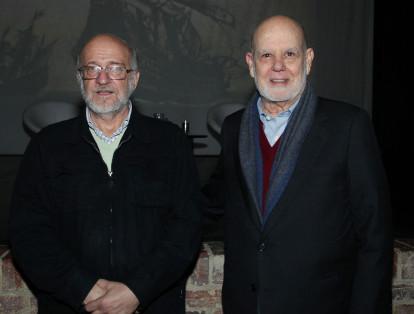 Daniel Samper Pizano y el escritor Rodolfo Segovia.