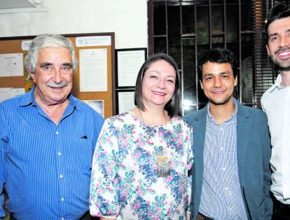 William Arango, Judith Ríos, Juan Camilo Arias y Alejandro Arango, director de la academia Yurupary.
